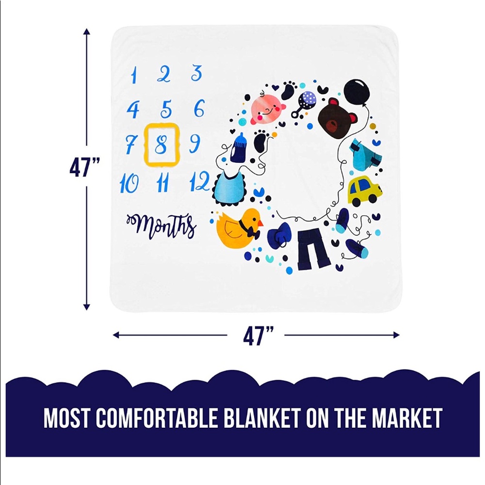 Baby milestones blanket